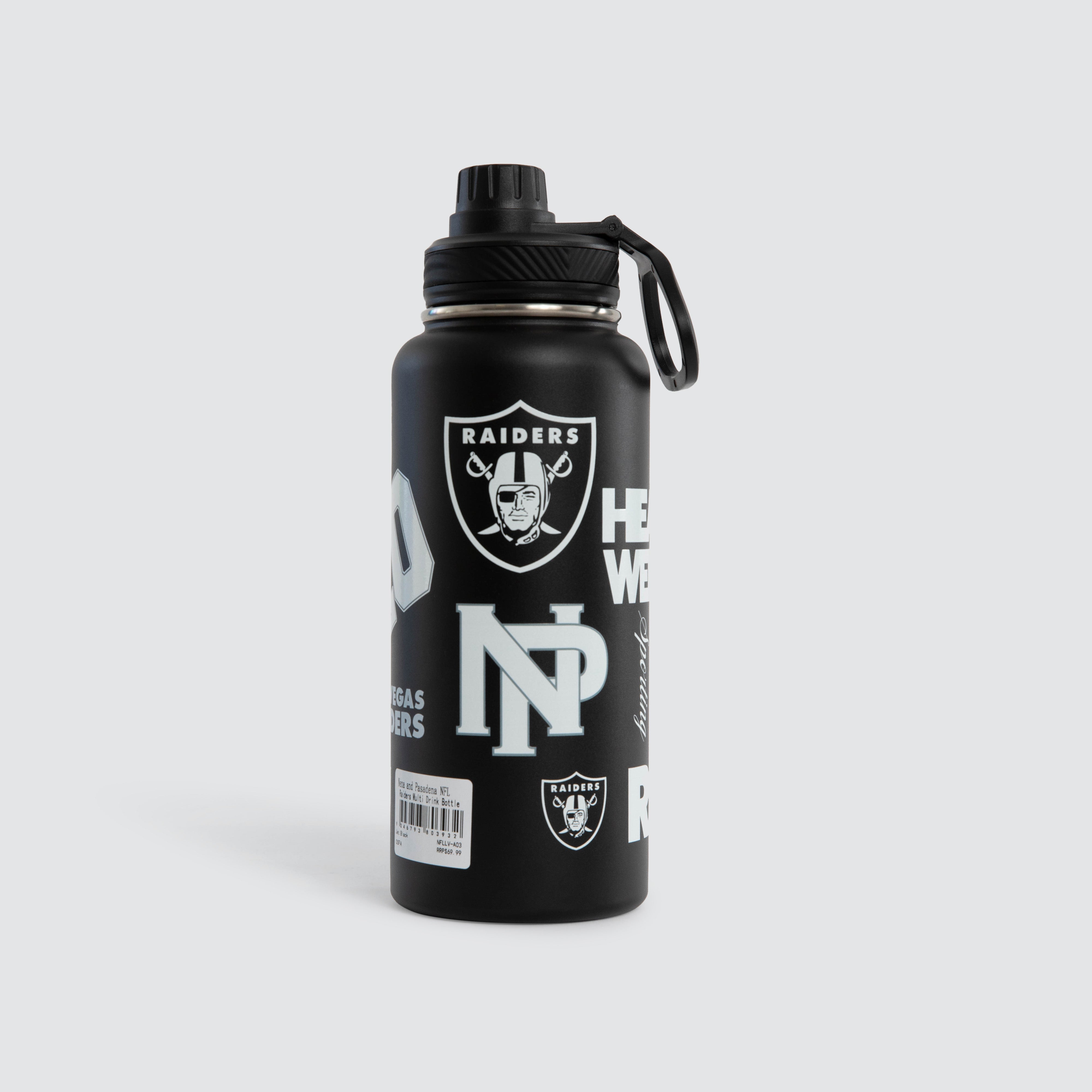 NXP X NFL Las Vegas Raiders NFL Multi Drink Bottle in Black