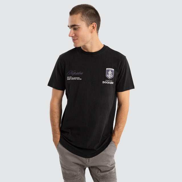 Fremantle Dockers AFL Prime Tee Jet Black