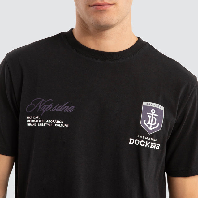 Fremantle Dockers AFL Prime Tee Jet Black