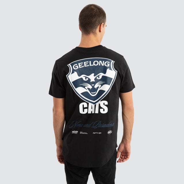 Geelong Cats AFL Prime Tee Jet Black