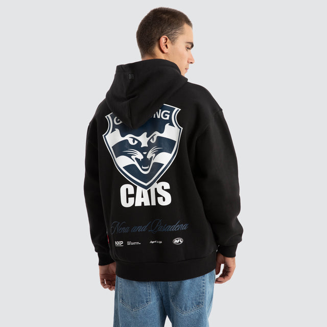 Geelong Cats AFL Season Hoodie Jet Black