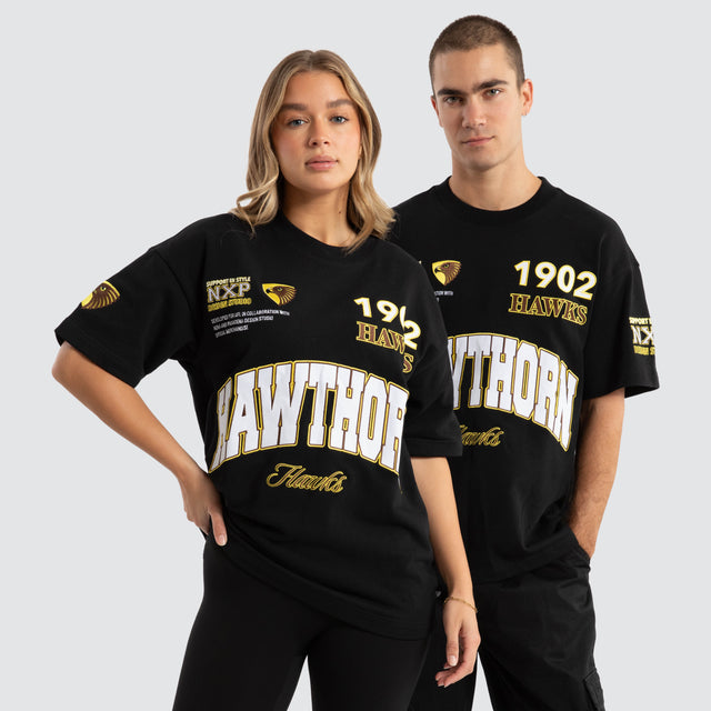 Hawthorn Hawks AFL Academy Tee Jet Black