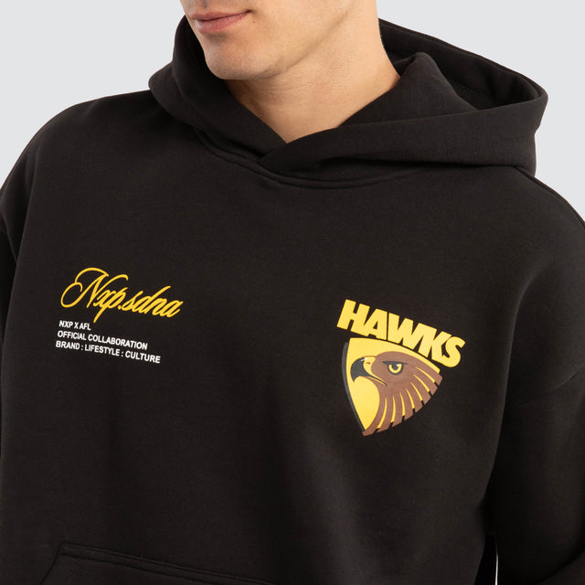 Hawthorn Hawks AFL Season Hoodie Jet Black