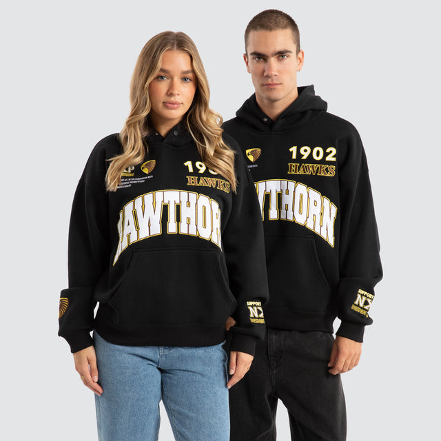 Hawthorn Hawks AFL Academy Hoodie Jet Black