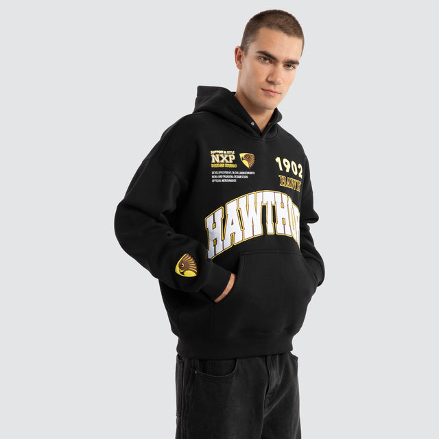 Hawthorn Hawks AFL Academy Hoodie Jet Black