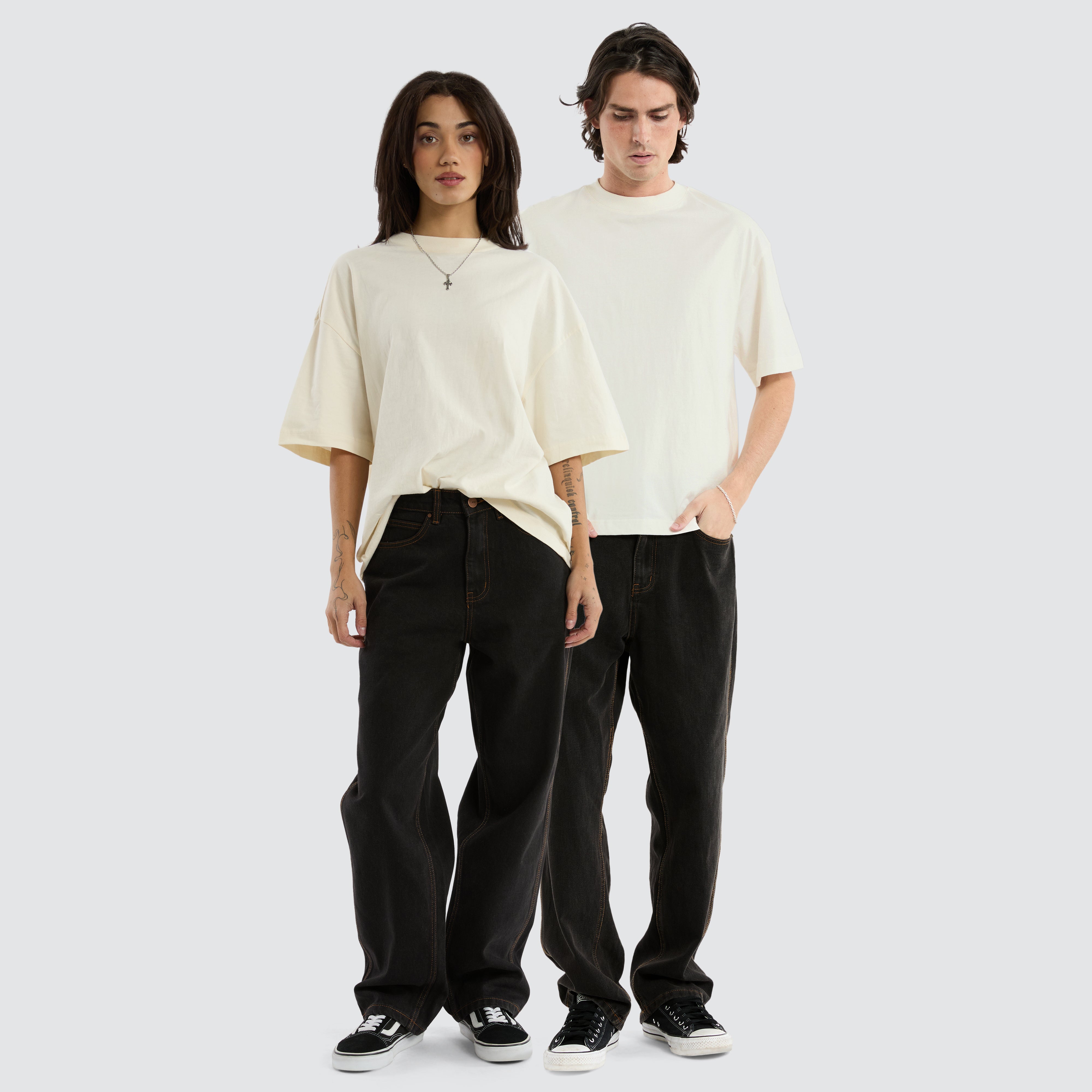Kiss Chacey K6 Baggy Wide Leg Jean in Washed Black | Neverland Store