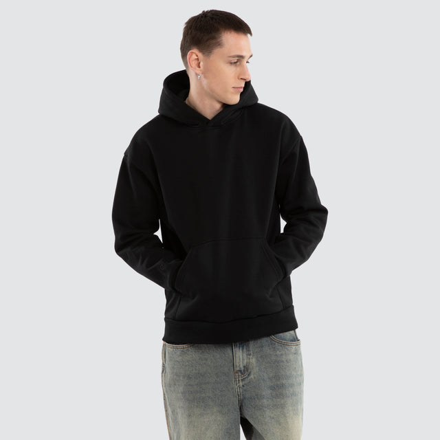 Weyburn Relaxed Hoodie Jet Black