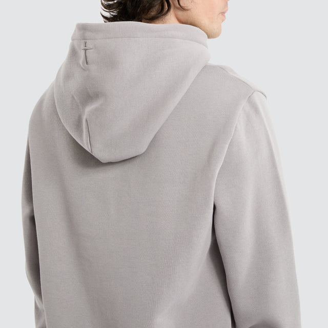 Casper Dual Curved Hoodie Gull