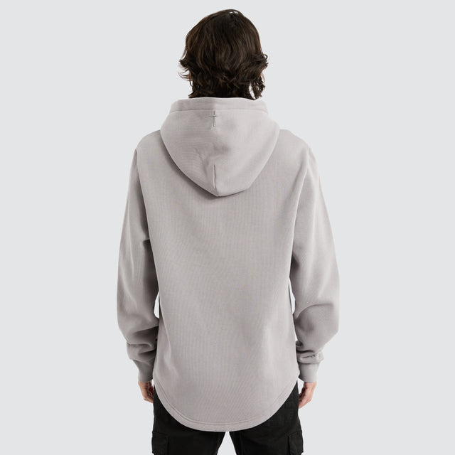 Casper Dual Curved Hoodie Gull