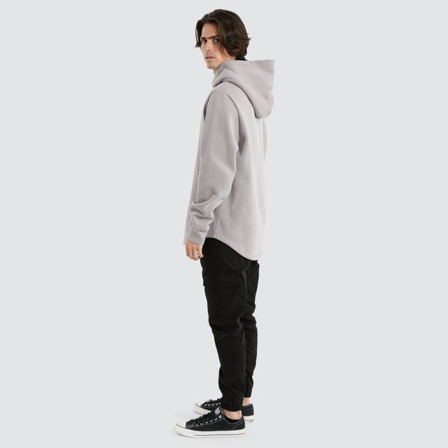 Casper Dual Curved Hoodie Gull