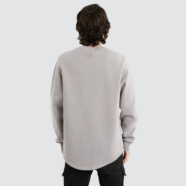 Miles Dual Curved Sweater Gull