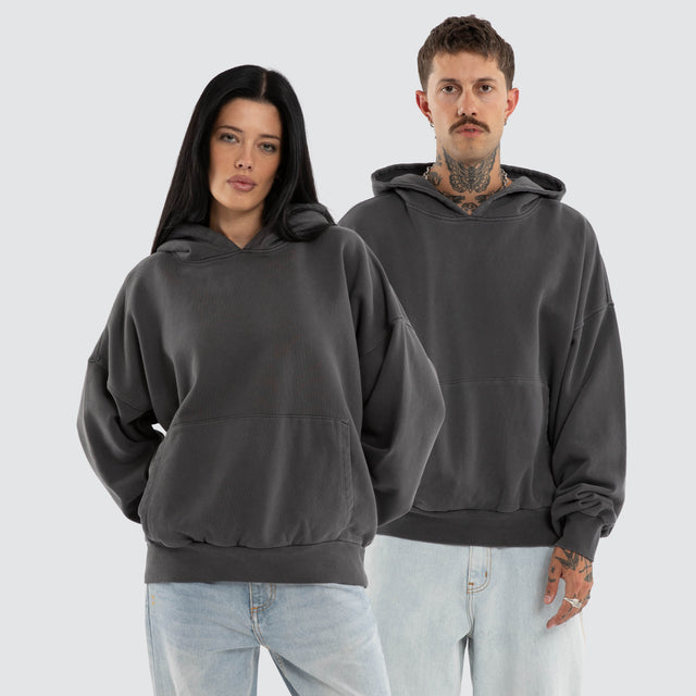 Burnout Balloon Hoodie Pigment Asphalt