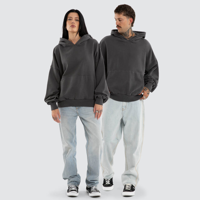 Burnout Balloon Hoodie Pigment Asphalt
