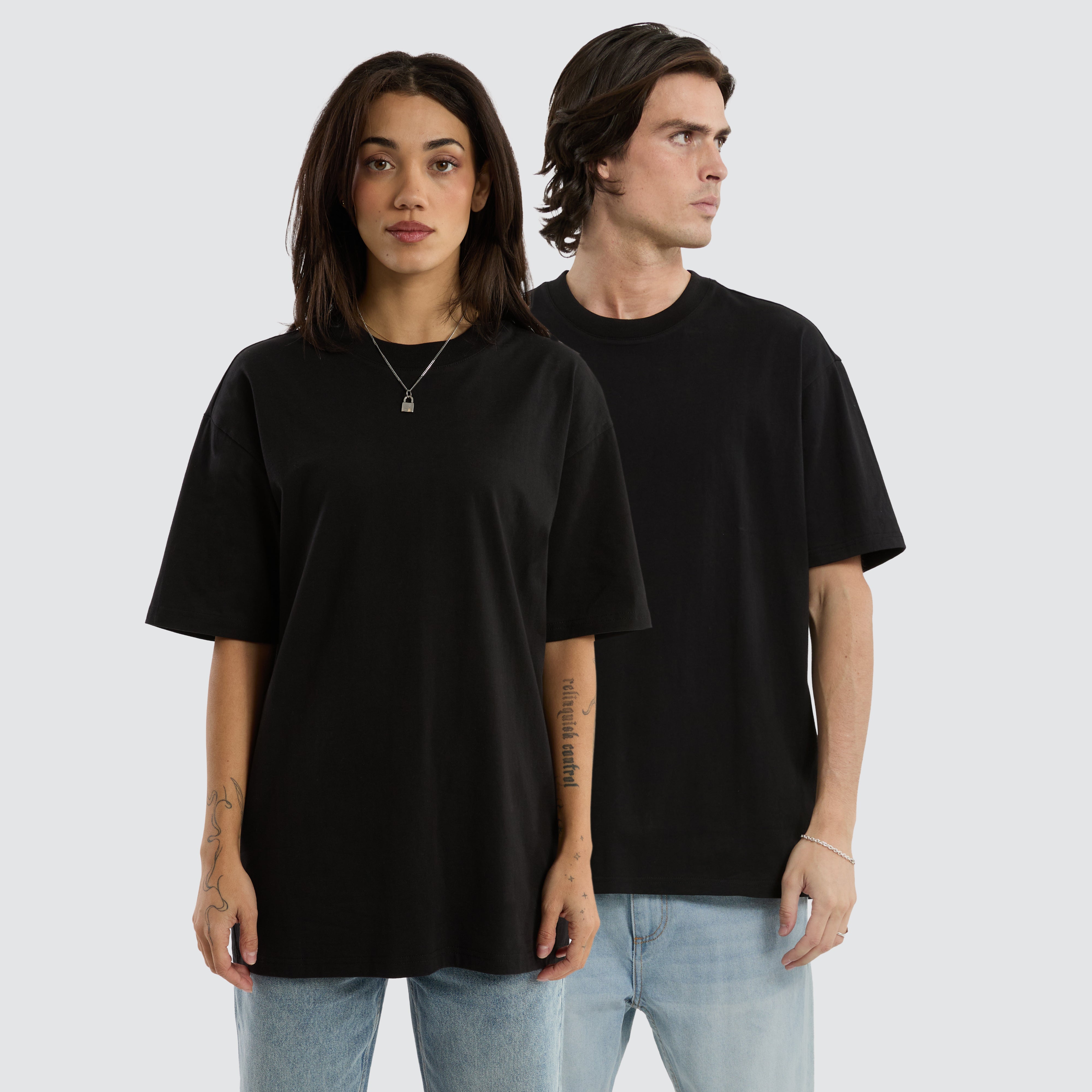 KSCY Brooks Heavy Box Fit Tee in Jet Black | Neverland | Neverland