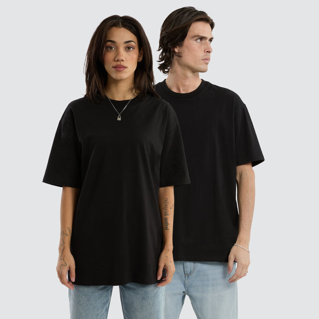 Brooks Heavy Box Fit Tee Jet Black