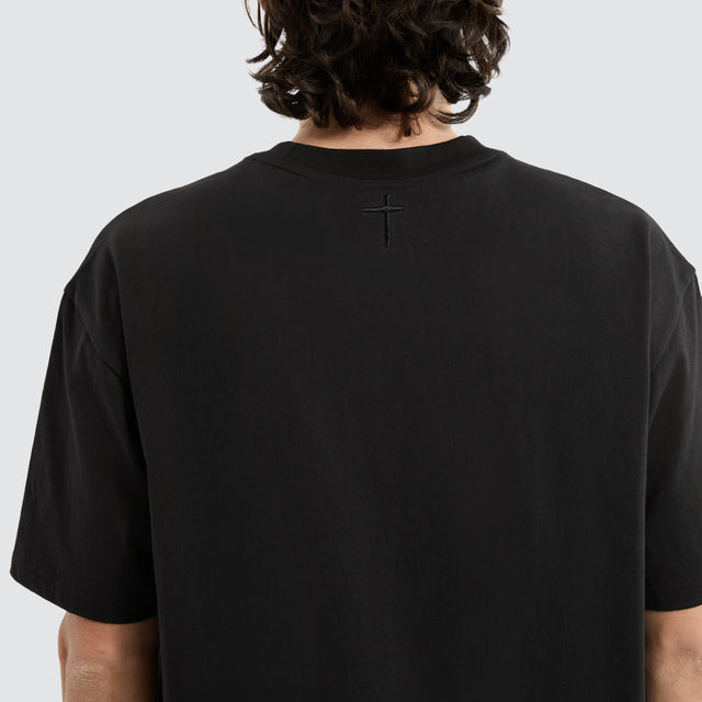 Brooks Heavy Box Fit Tee Jet Black