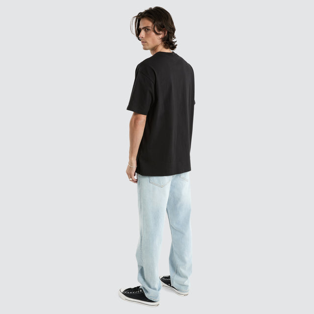 Brooks Heavy Box Fit Tee Jet Black