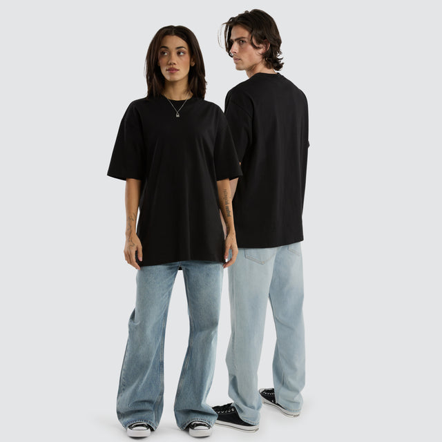 Brooks Heavy Box Fit Tee Jet Black