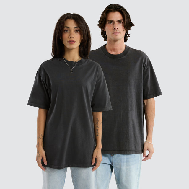 Brooks Heavy Box Fit Tee Pigment Asphalt