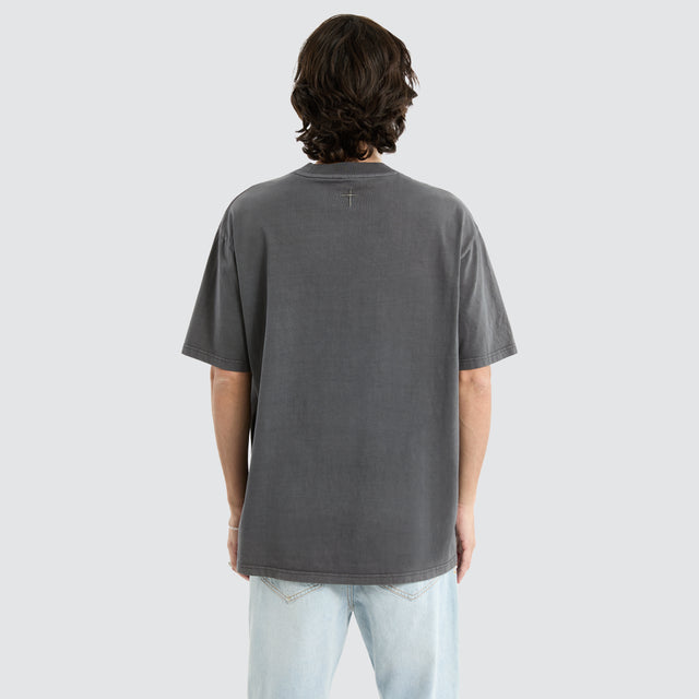 Brooks Heavy Box Fit Tee Pigment Asphalt