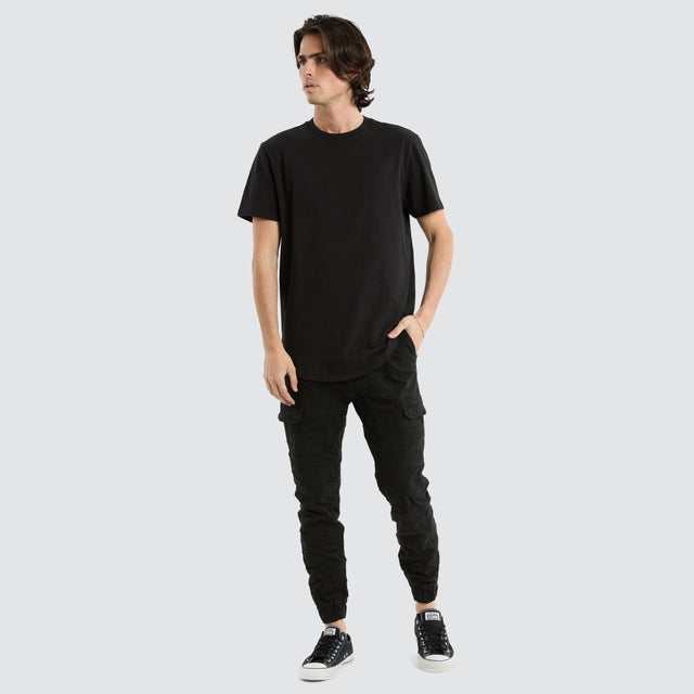 Prairie Dual Curved Tee Jet Black