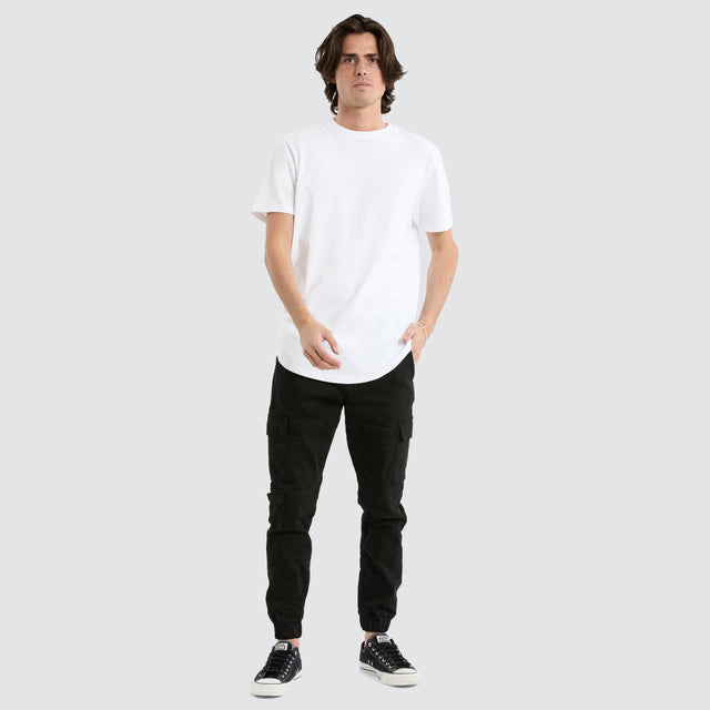 Prairie Dual Curved Tee Optical White