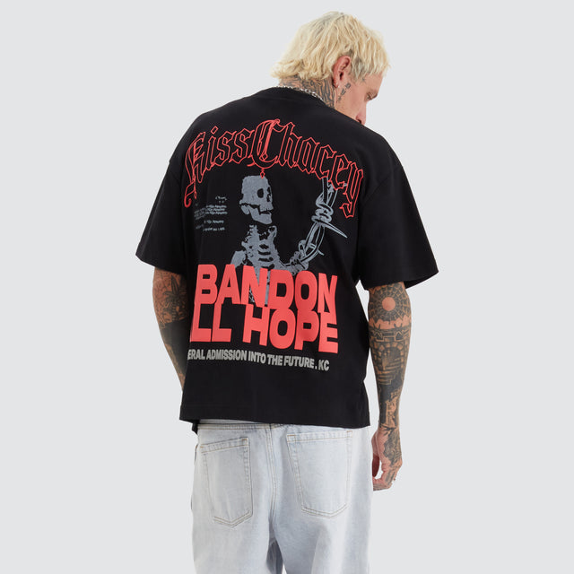 Abandon All Street Tee Jet Black