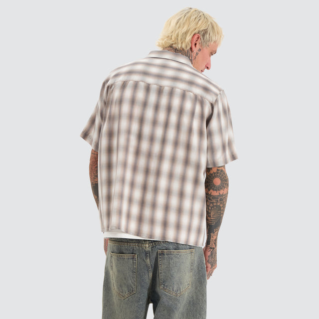 Titan Skate Shirt Iron White Check