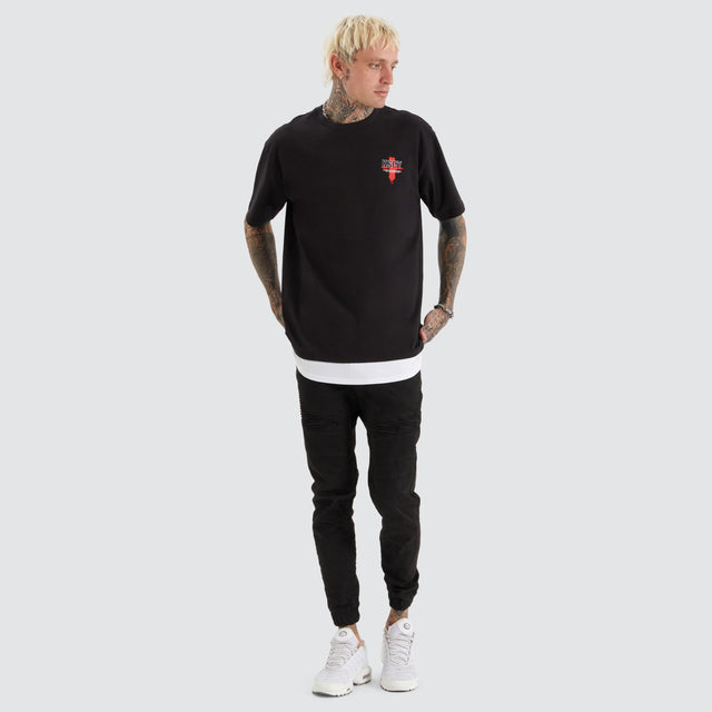 Unforward Box Fit Layer Tee Jet Black