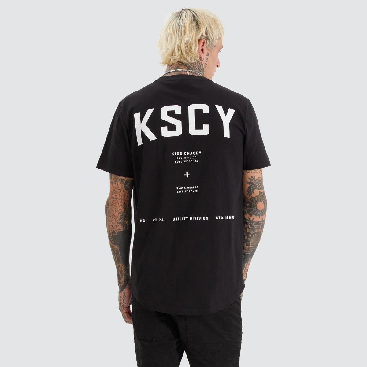 KSCY Pirton Dual Curved Tee in Jet Black Neverland Store