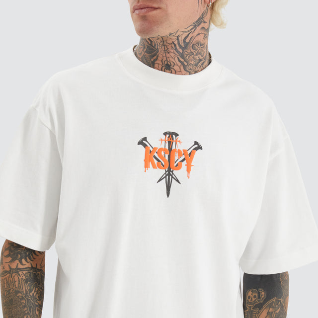 Attached Street Tee Natural White