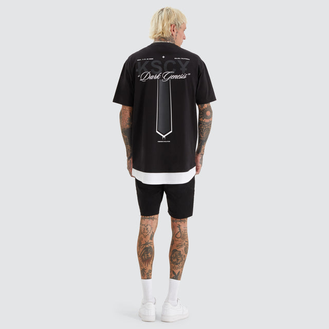 Celtic Box Fit Layer Tee Jet Black