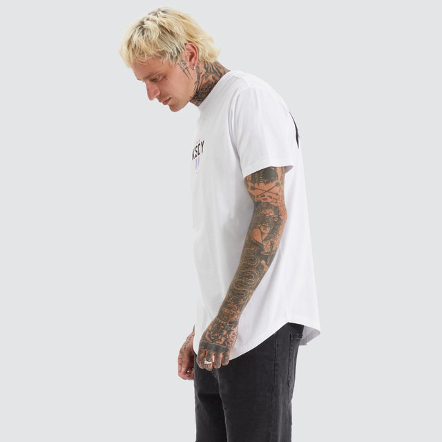 Imperium Dual Curved Tee Optical White