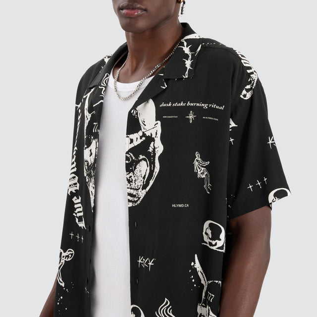 Ritual Relaxed Resort Shirt Black Print