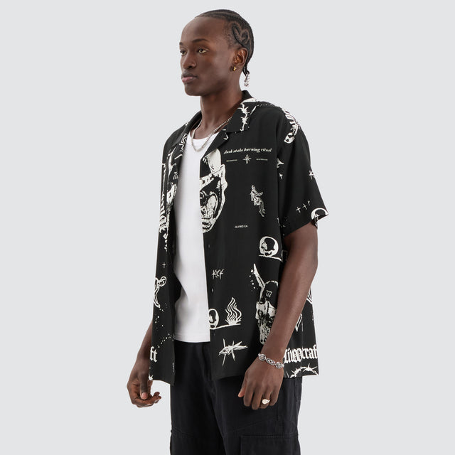 Ritual Relaxed Resort Shirt Black Print