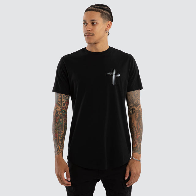 Zest Ride Dual Curved Tee Jet Black