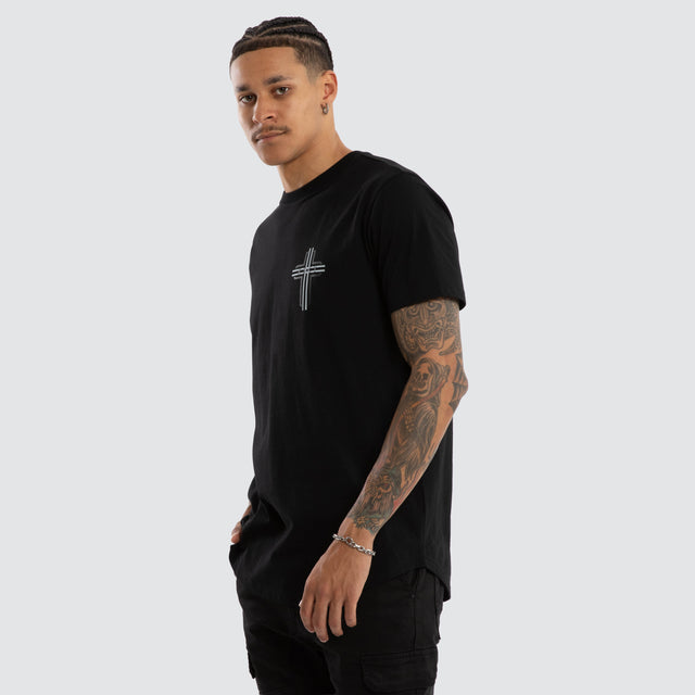 Zest Ride Dual Curved Tee Jet Black