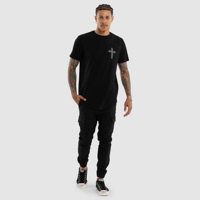 Zest Ride Dual Curved Tee Jet Black