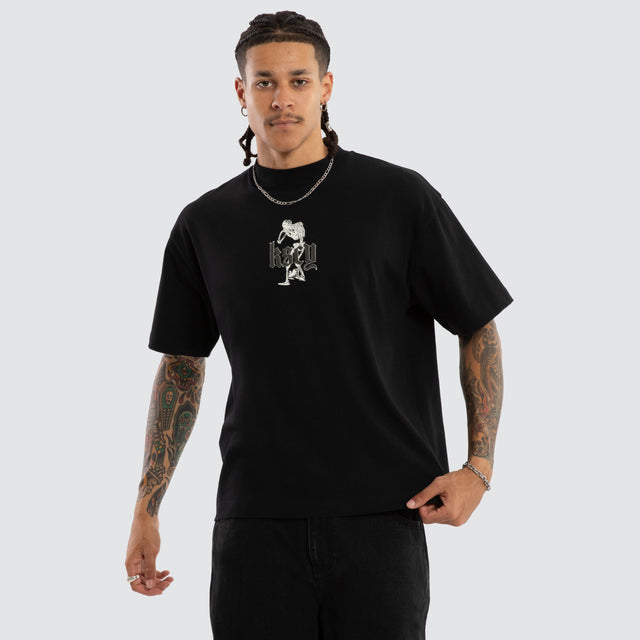 Intertwined Street Tee Jet Black