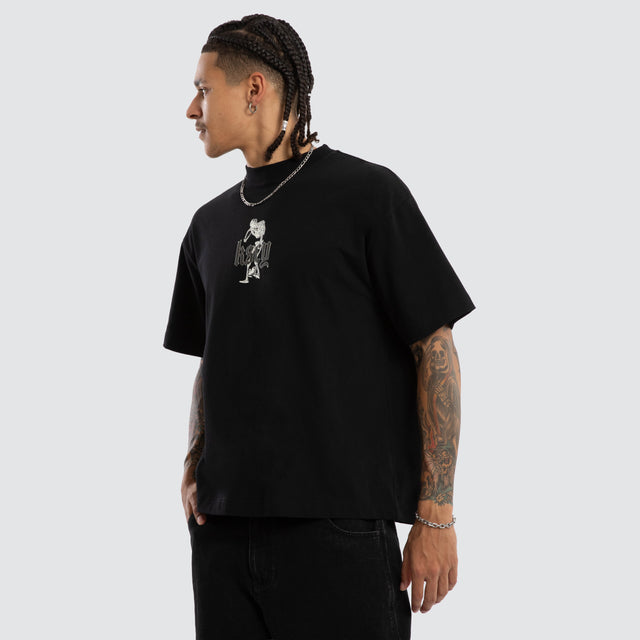 Intertwined Street Tee Jet Black