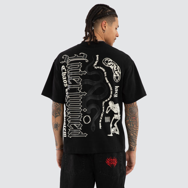 Intertwined Street Tee Jet Black