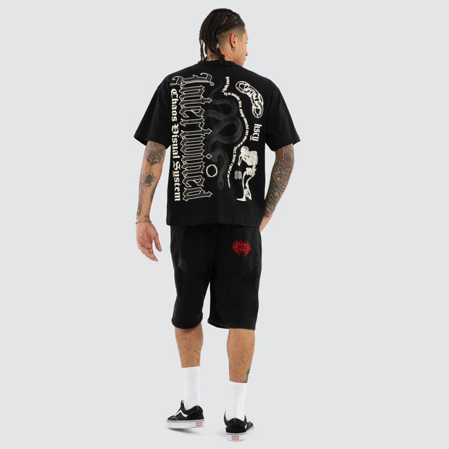 Intertwined Street Tee Jet Black