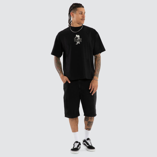 Intertwined Street Tee Jet Black