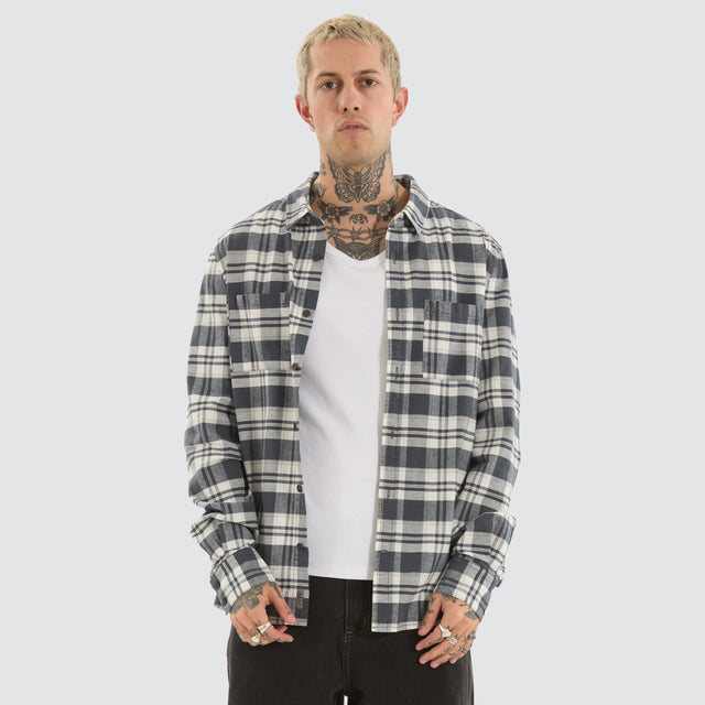Horizons Longsleeve Shirt Grey Check
