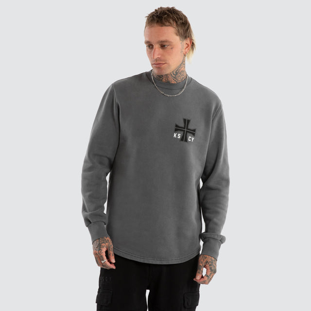 Plaza Dual Curved Sweater Pigment charcoal