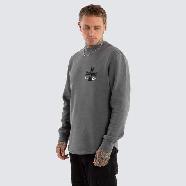 Plaza Dual Curved Sweater Pigment charcoal