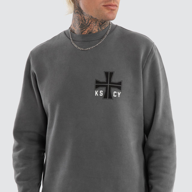Plaza Dual Curved Sweater Pigment charcoal