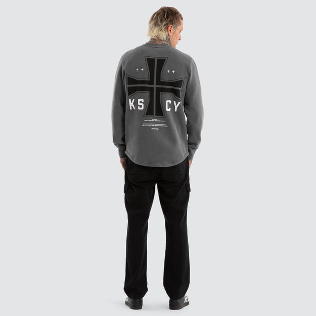 Plaza Dual Curved Sweater Pigment charcoal