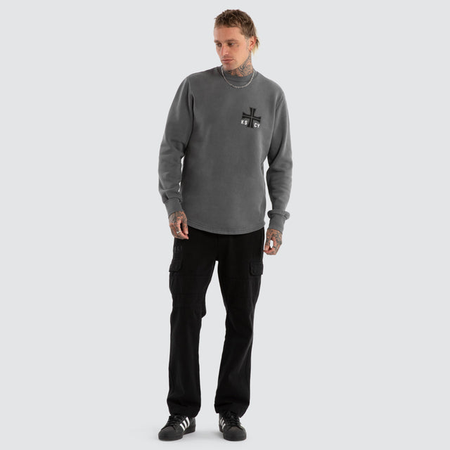 Plaza Dual Curved Sweater Pigment charcoal