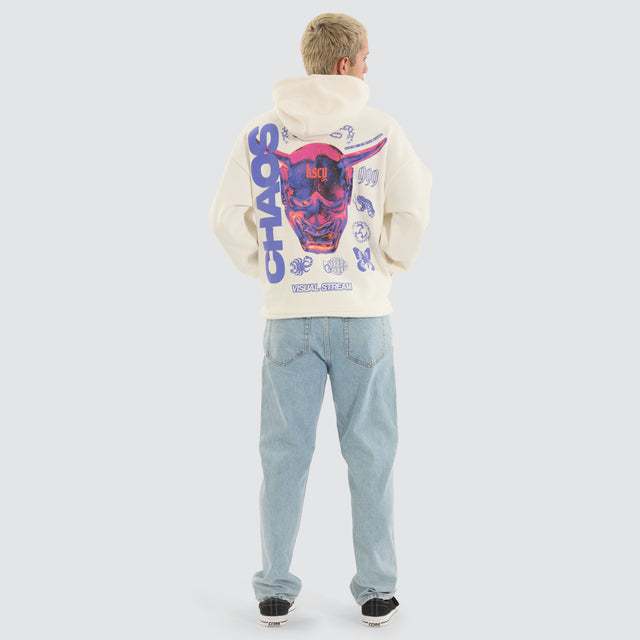 Mask Oversized Hoodie Natural White